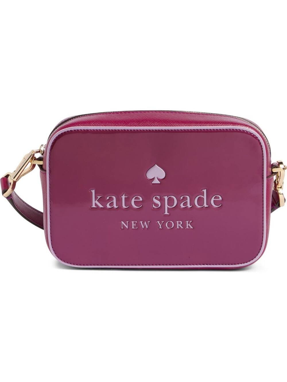 NWT $289 Kate Spade Oh Snap Mini Camera Bag Dark Raspberry Multi